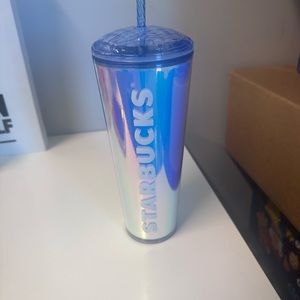 Starbucks holographic iridescent tumbler cup spring 2023